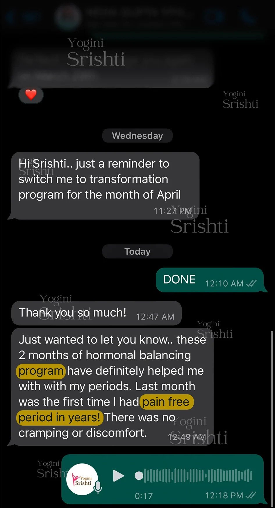 TheraYog mother testimonial 3