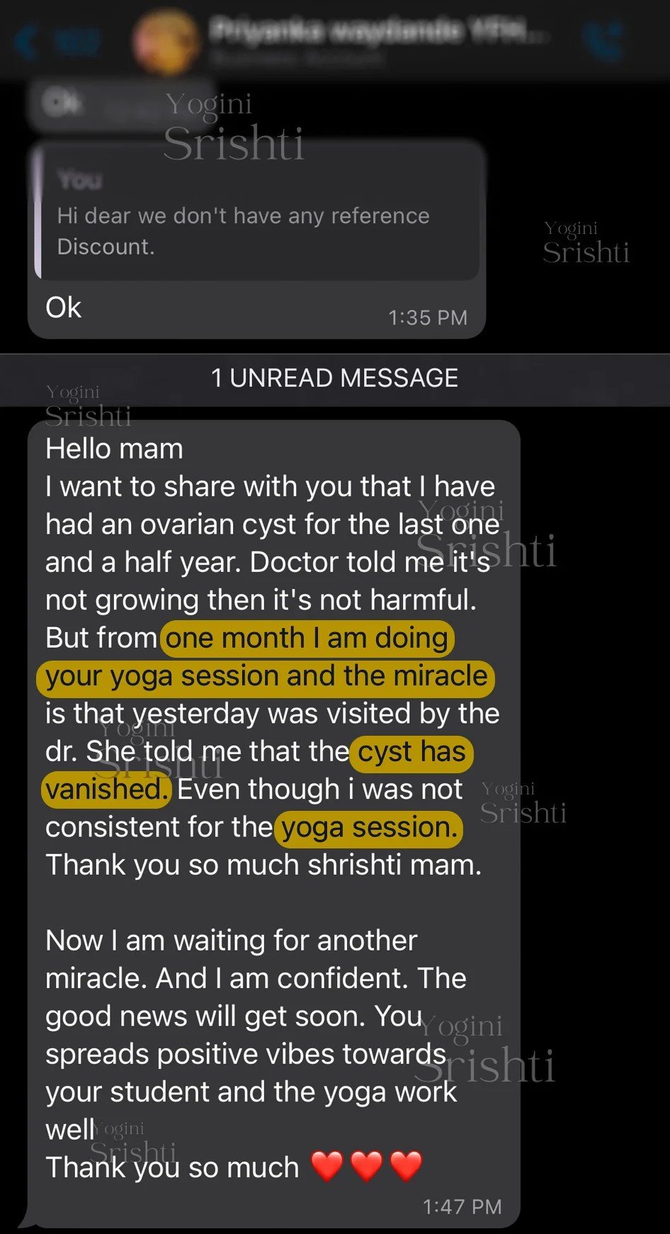 TheraYog mother testimonial 2