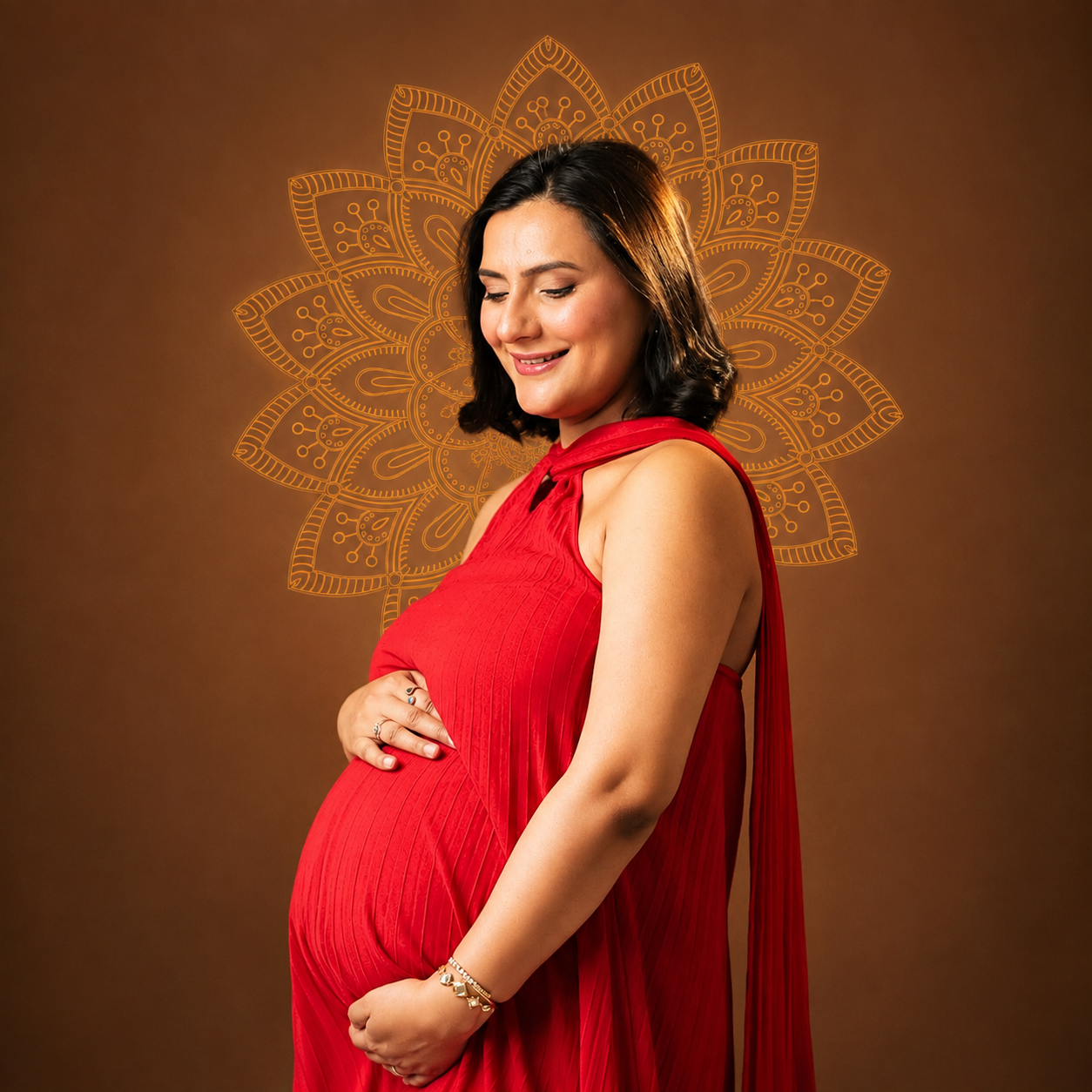 Yogini Srishti holding her twins